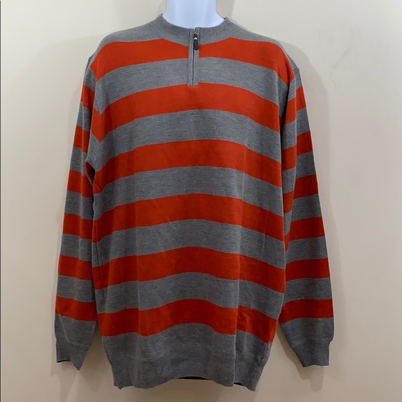 Silver Needle Other - Silver Needle 1/4 Zip Wide Stripe Sweater NEW XXL